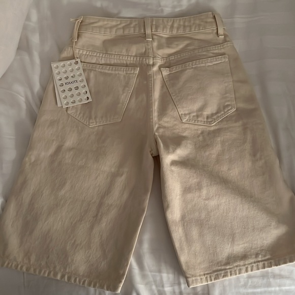 NWT Khatie Mitch Denim Shorts in Ivory - Picture 4 of 7